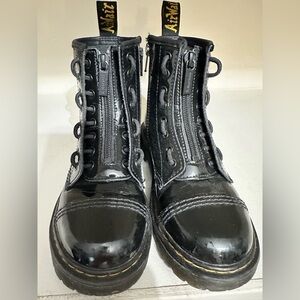 Dr. Martens JUNIOR 1460 PATENT LEATHER LACE UP BOOTS